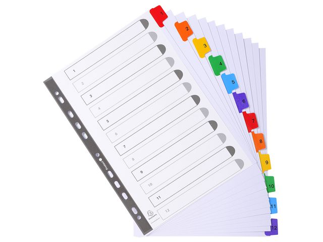 Kartongregister EXACOMPTA 1-12 multifärg - Primmeshiper