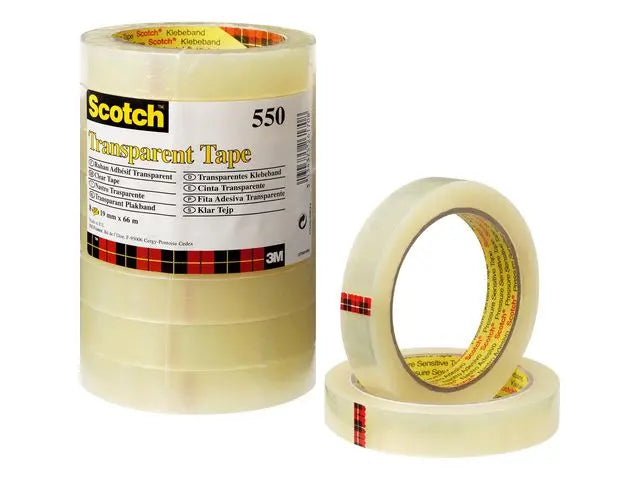Kontorstejp SCOTCH 550 transp. 19mmx66m - Primmeshiper
