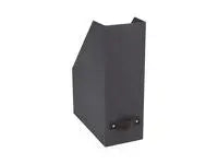 Tidskriftssamlare kart m läder A4 svart - Primmeshiper