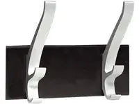 Väggkrok UNILUX med två krokar svart/grå - Primmeshiper