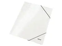 Gummibandsmapp LEITZ WOW 3-kl A4 vit Primmeshiper