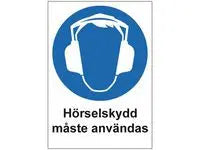 Skylt Hörselskydd A4 Plast - Primmeshiper