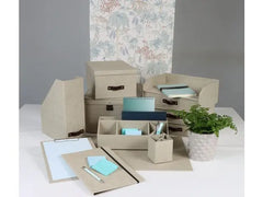 Skrivbordsbyrå kart. m. läderhand. linne - Primmeshiper