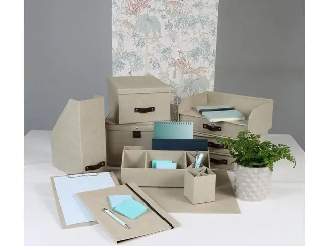 Förvaringsbox m.lock kartong linne 2/fp - Primmeshiper