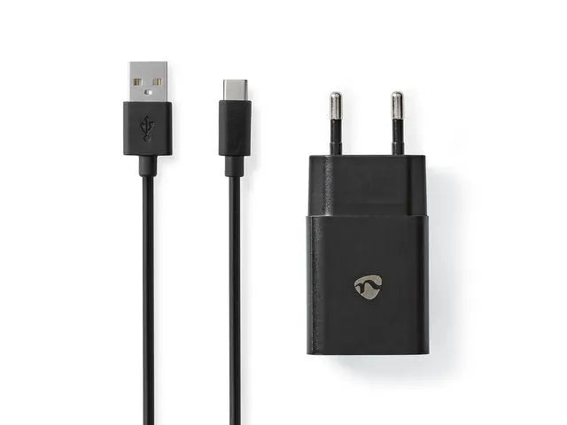 Laddare vägg NEDIS 2.4 A USB-C 1m svart - Primmeshiper