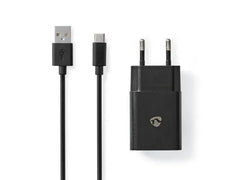 Laddare vägg NEDIS 2.4 A USB-C 1m svart - Primmeshiper