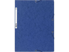 Gummibandsmapp EXACOMPTA 3-klaff A4 blå - Primmeshiper