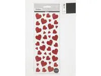 Glitterstickers röd hjärtan 84/fp - Primmeshiper