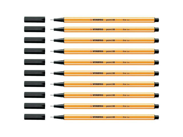 Fineliner STABILO Point 88 svart - Primmeshiper