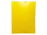 Gummibandsmapp u.kl. A4 plast gul - Primmeshiper