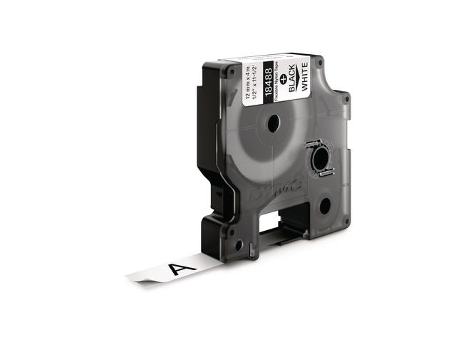 Tape Rhino flex nylon 12mm svart på vit - Primmeshiper