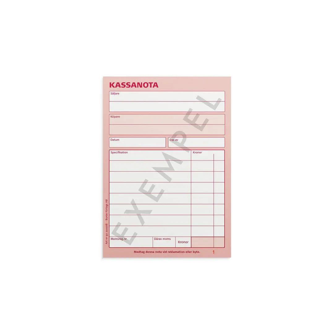 Kassanota A6 numrerade 2 x 50 blad Primmeshiper