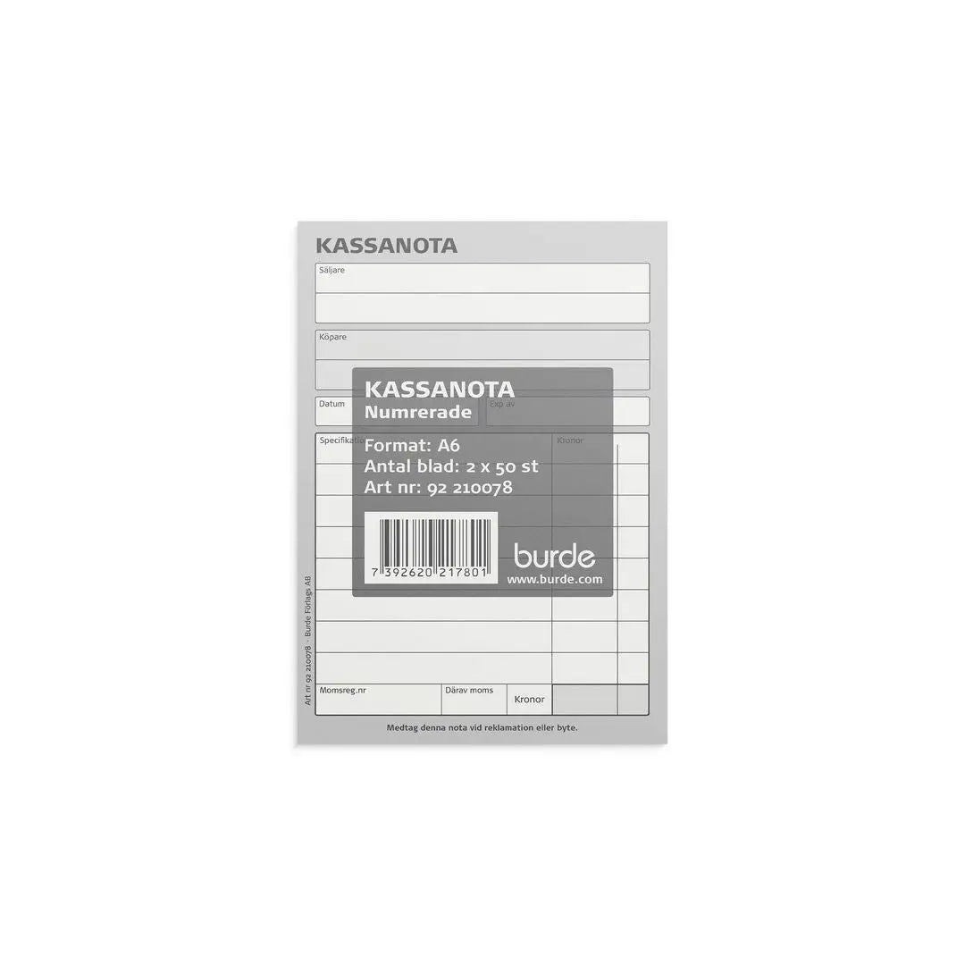Kassanota A6 numrerade 2 x 50 blad Primmeshiper