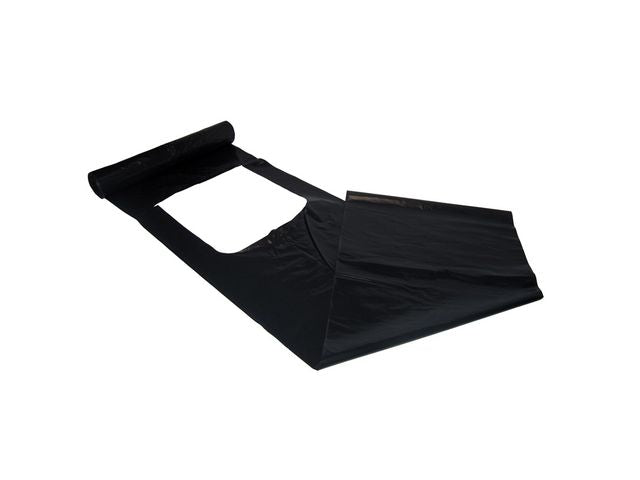 Plastsäck knyt LD 125L 50my svart 10/RL - Primmeshiper