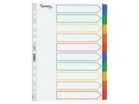 Kartongregister LYRECO A4 10-flik färger - Primmeshiper