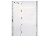 Plastregister LYRECO A4 PP 1-5 grå - Primmeshiper