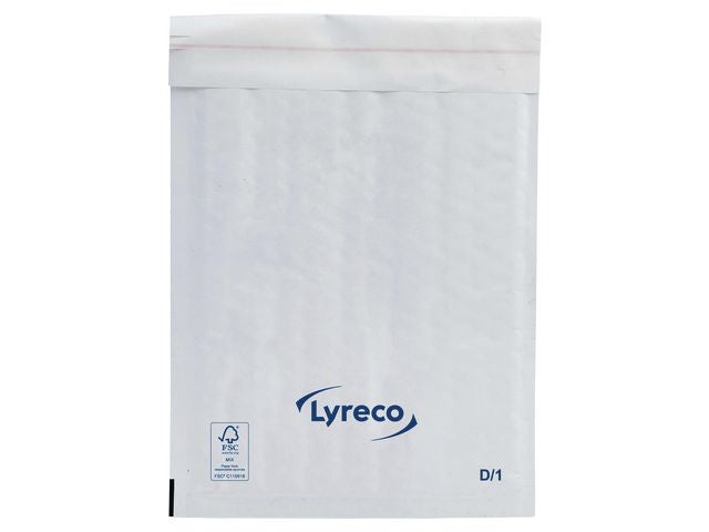 Bubbelpåse LYRECO 180x260mm vit 100/fp - Primmeshiper