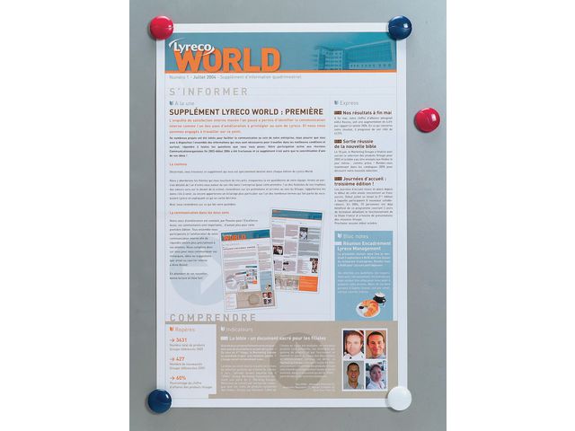 Magnetknappar LYRECO 27mm sort.färg 6/fp - Primmeshiper