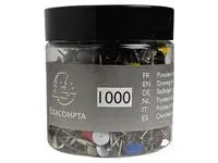 Häftstift EXACOMPTA sort.färger 1000/fp - Primmeshiper