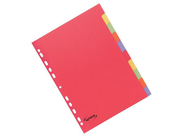 Kartongregister LYRECO A4 10-flik f.färg - Primmeshiper