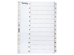 Kartongregister LYRECO A4 1-12 vit - Primmeshiper