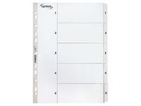 Kartongregister LYRECO A4 1-5 vit - Primmeshiper