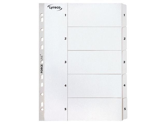 Kartongregister LYRECO A4 1-5 vit - Primmeshiper