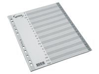 Plastregister LYRECO A4 PP A-Ö grå - Primmeshiper