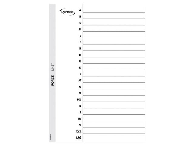 Kartongregister LYRECO A4 A-Ö vit - Primmeshiper