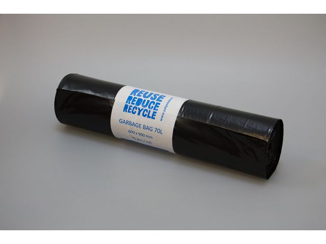 Plastsäck POLYBLUE 160L 60my svart 10/RL - Primmeshiper