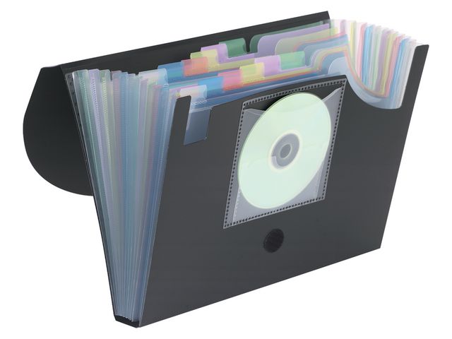 Expandermapp 12-fack 240x330x35mm svart - Primmeshiper