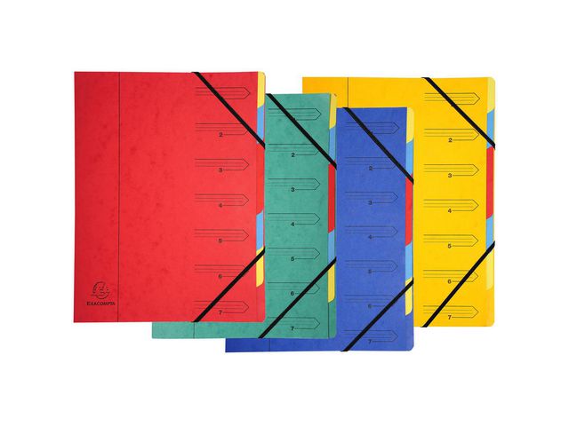 Sorteringsmapp EXACOMPTA A4 7-flik - Primmeshiper