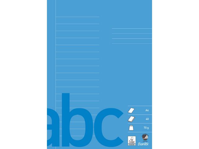 Skolhäfte A4 linjerat 14,5 mm blå 10/fp - Primmeshiper