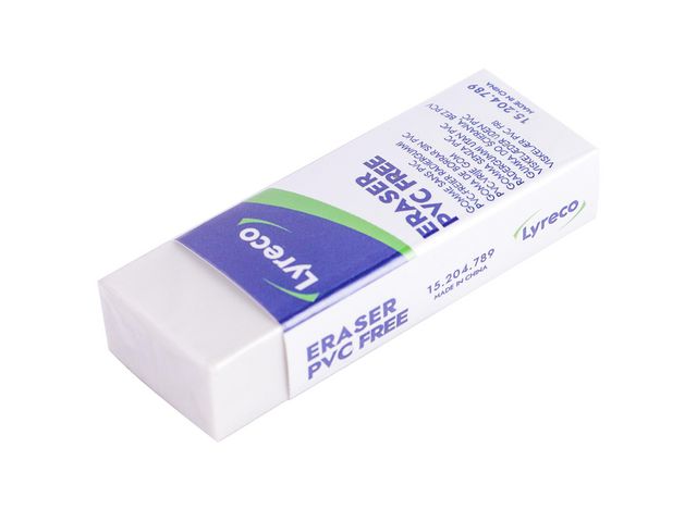 Radergummi LYRECO 61x22x12mm vit - Primmeshiper