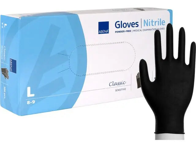 Nitrilhandske puderfri svart L 100/fp - Primmeshiper