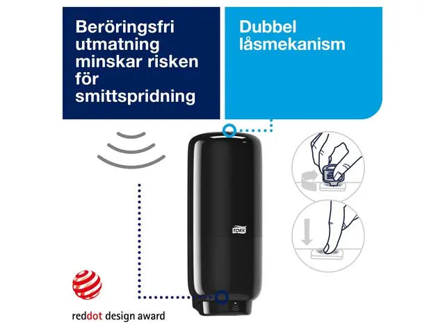 Dispenser TORK S4 Tvål INT Sens. svart - Primmeshiper