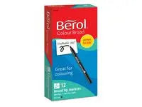 Fiberpenna BEROL Broad svart 12/fp - Primmeshiper