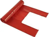 Plastsäck knyt LD 30L 35my röd 25/RL - Primmeshiper