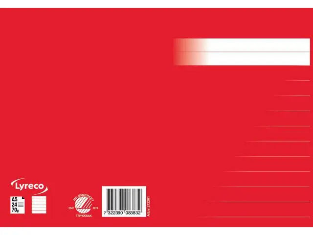 Skrivhäfte A5 linjerat 14,5mm röd - Primmeshiper