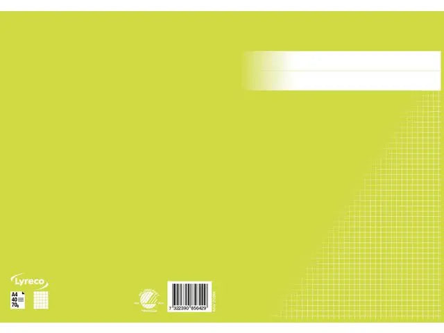 Räknehäfte A4 rutat 5x5mm ljusgrön - Primmeshiper