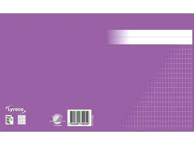 Räknehäfte 17x21cm rutat 5x8mm lila - Primmeshiper