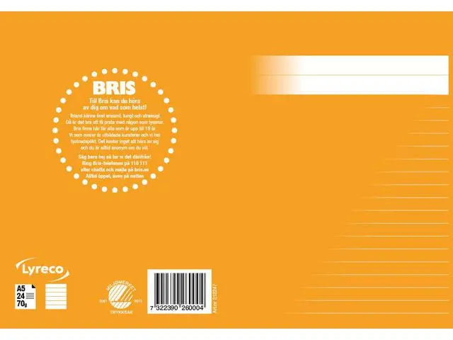 Skrivhäfte A5 linjerat 8,5mm orange - Primmeshiper