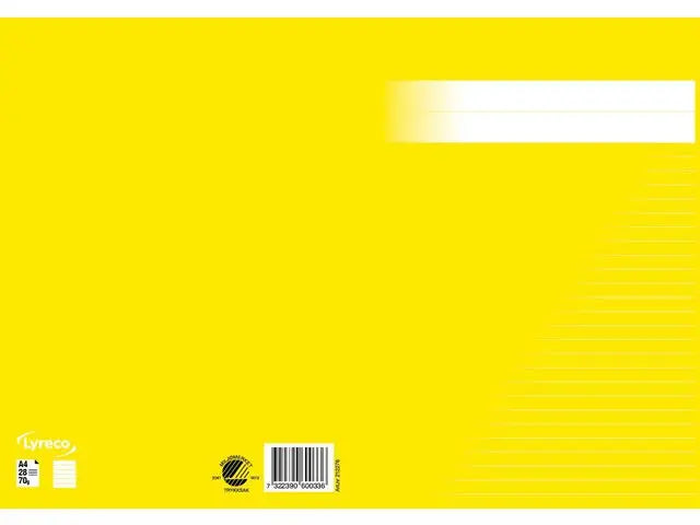 Skrivhäfte A4 linjerat 8,5mm gul - Primmeshiper