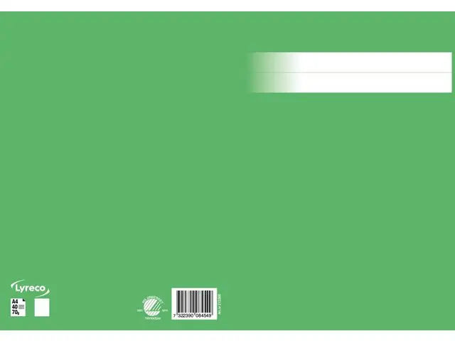 Skrivhäfte A4 olinjerat grön - Primmeshiper