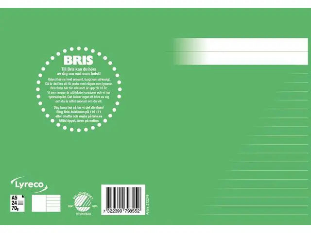 Skrivhäfte A5 olinj/linj 8,5mm grön - Primmeshiper