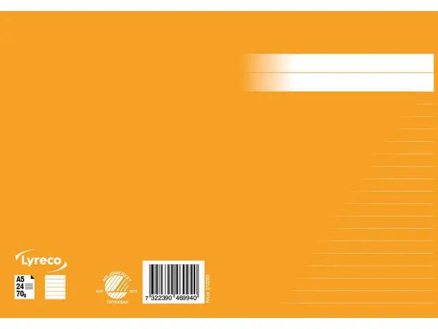 Skrivhäfte A5 linjerat 8,5mm orange - Primmeshiper