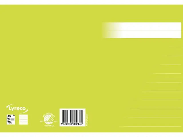 Skrivhäfte A5 linjerat 14,5mm ljusgrön - Primmeshiper