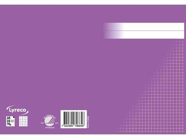 Räknehäfte A5 rutat 5x5mm lila 24 blad - Primmeshiper