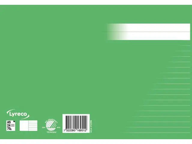 Skrivhäfte A5 olinj/linj. 8,5mm grön - Primmeshiper