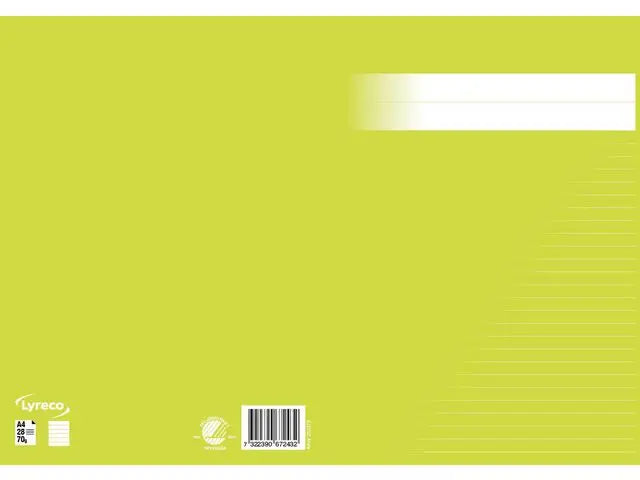 Skrivhäfte A4 linjerat 8,5mm ljusgrön - Primmeshiper